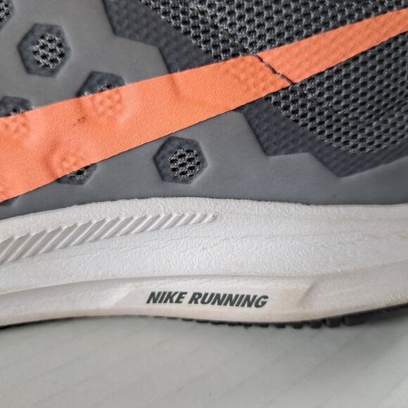 NIKE Downshifter 7 Running Shoes Womens 8 Gray Lava Glow Sneakers 852466-001 - Picture 8 of 14